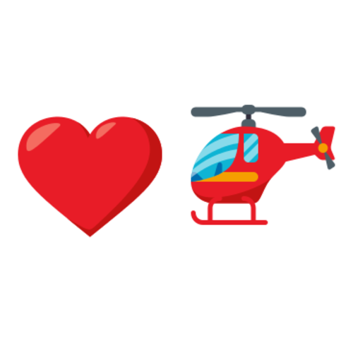 ❤🚁 Emoji Domain EmojiOne rendering